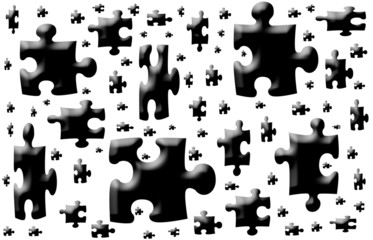 Puzzle shapes..Reflection is on separate