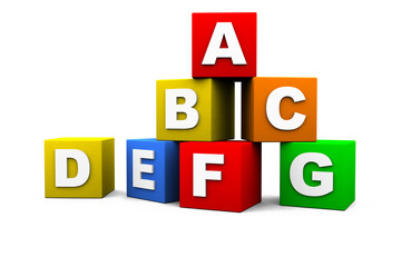 blocks with the letters of the alphabet