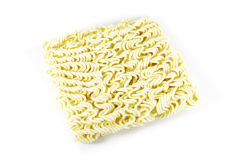 Uncooked Ramen Isolated on a White Background