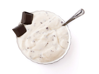 Yogurt cream and chocolate