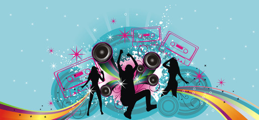 Fototapeta premium Vector Young People Fun