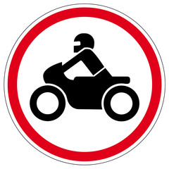 Durchfahrt für Motorräder verboten