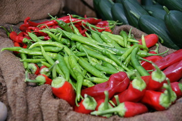 piment vert et rouge