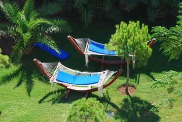 two lounge chairs