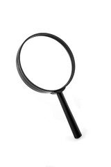 Magnifying lens isolated on white background