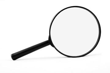 Magnifying lens isolated on white background