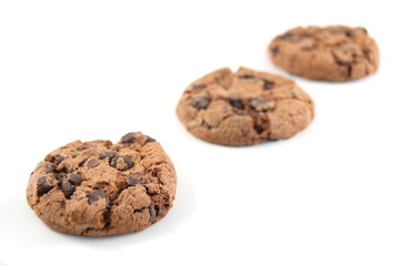 Some cookies isolated on a white background.