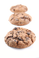 Some cookies isolated on a white background.