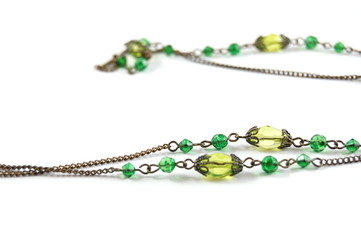 modern necklace isolated on a white background