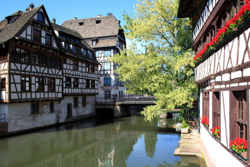Fototapeta premium Elsaß, Straßburg, Strasbourg, Altstadt, la petite france,L ill