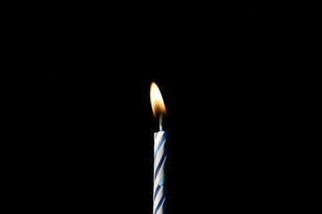 Blue Birthday Candle