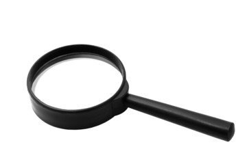 Magnifying glass isolated over a white background