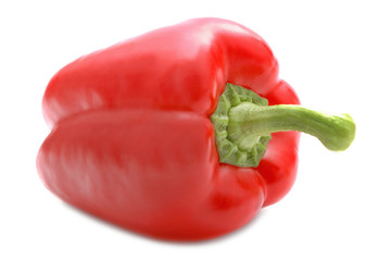 Red paprika on a white background