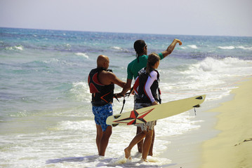Obraz premium cours de kite surfing