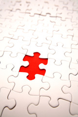 Obraz premium Piece missing from jigsaw puzzle