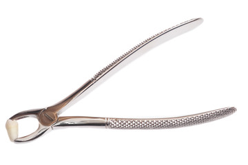 Dental pliers with tooth.