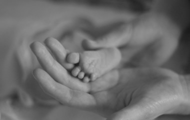 foot of newborn baby