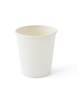 White Disposable Paper Cup On White Background