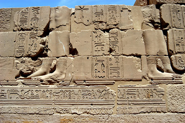 Ancient hieroglyphics, Ptolemy temple, Philae, Aswan, Egypt