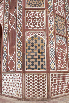 Detail of Islamic Tomb at Sikandra, Agra, India