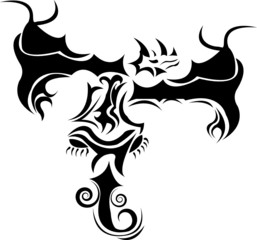 A beautiful dragon tattoo design