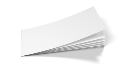 flyer blank on white background