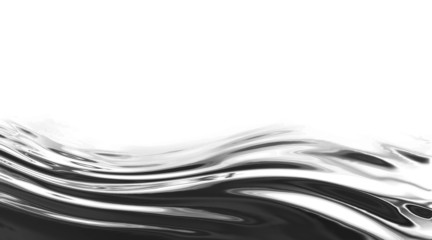 metal wave on a solid white background