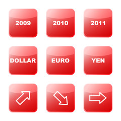 Finance Buttons (Dollar, Euro, Yen)