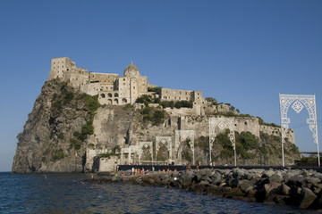 Italy. Campania. Ischia Island. Fortress Castello Aragonese.