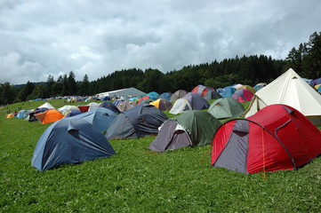 Camping in the mountains