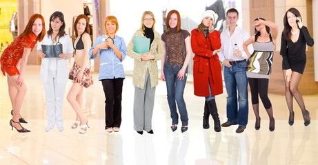 in a mall - of "Shopping women" multiple series