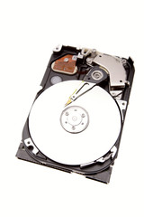 Computer hard-drive on white background