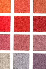 Fototapeta premium color range of carpet samples can serve as background