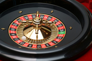 Roulette wheel close-up