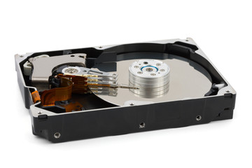 Computer hard drive isolated on white background