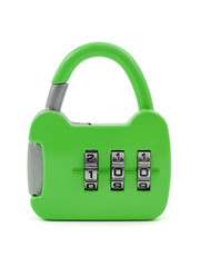 Lock like a handbag isolated on white background