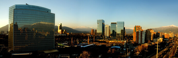 Panoramic image of the city of Santiago, Chile