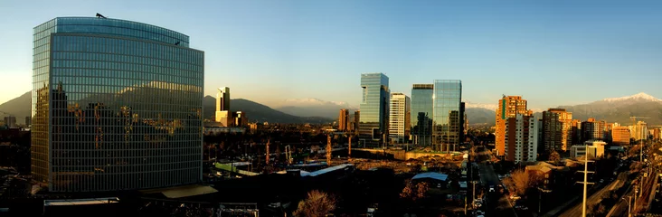 Rolgordijnen Panoramic image of the city of Santiago, Chile © Kwest