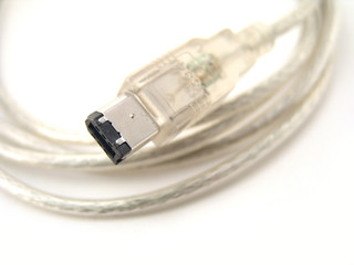 firewire cable isolated over white background