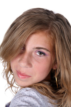 Headshot Of Cute Pre-teen Girl