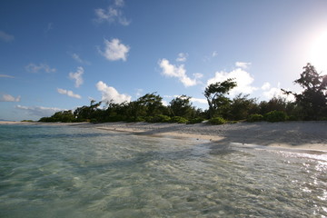 Playa solitaria en Mauricio