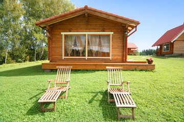 Fototapeta cute comfortable summer cottage obraz