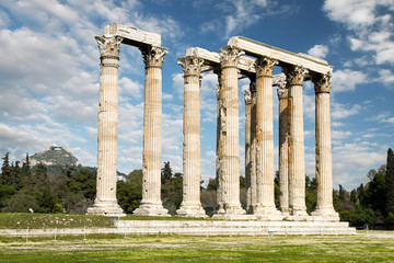 Tempel des Olympischen Zeus - obrazy, fototapety, plakaty