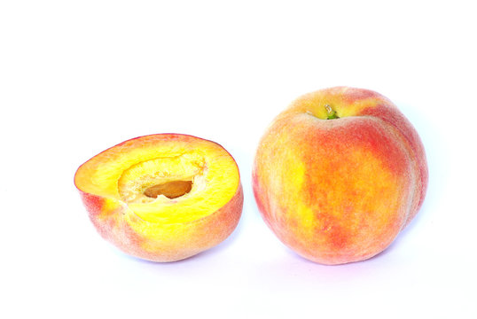 peaches isolated on a white background