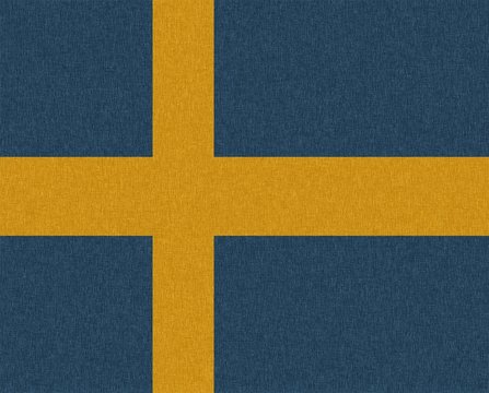 drapeau tissu suede sweden flag in material