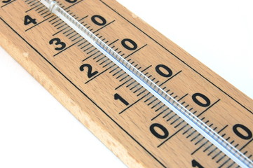 Its a Thermometer isolated on a white background.