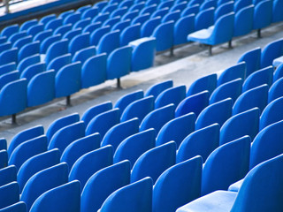 Fototapeta premium Empty chair before a soccer match