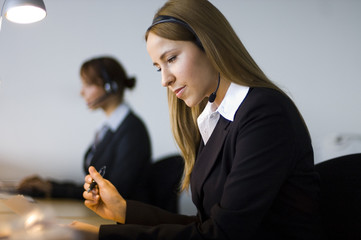 Service Girl working