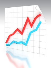 Obraz premium 3d graph