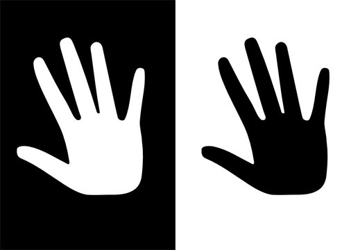 one black hand and one white hand